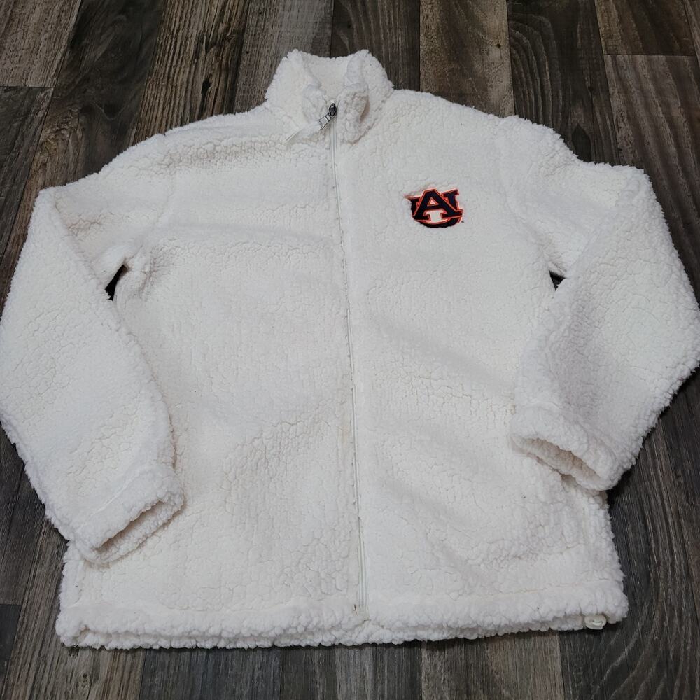 Boxercraft Auburn Tigers Fleece Fuzzy Adult Medium Full Zip Pullover NCAA